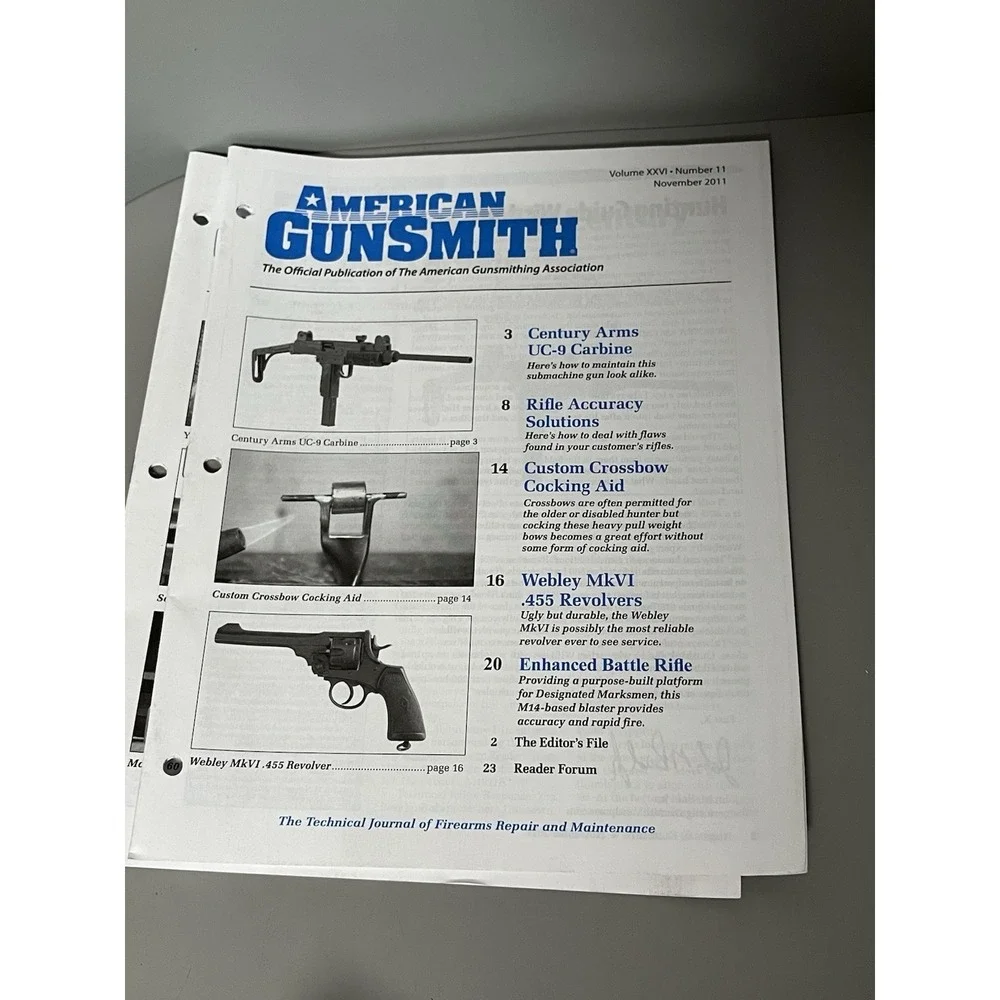American Gunsmith Magazine 2011 Full Year Lot Of 12- Firearms Repair Maintenance